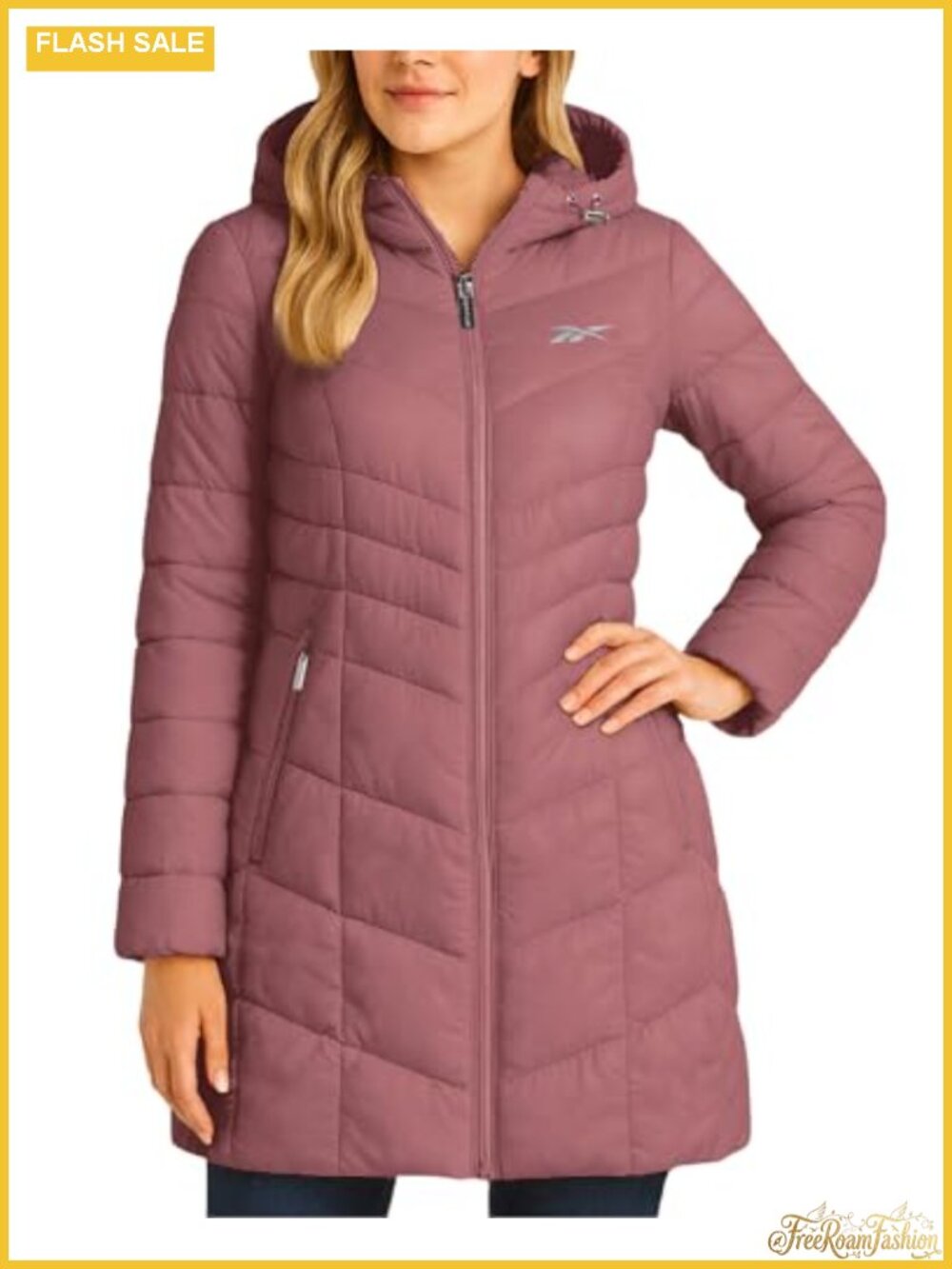 Long Quilted Puffer Jacket Lightweight Winter Coat Hooded